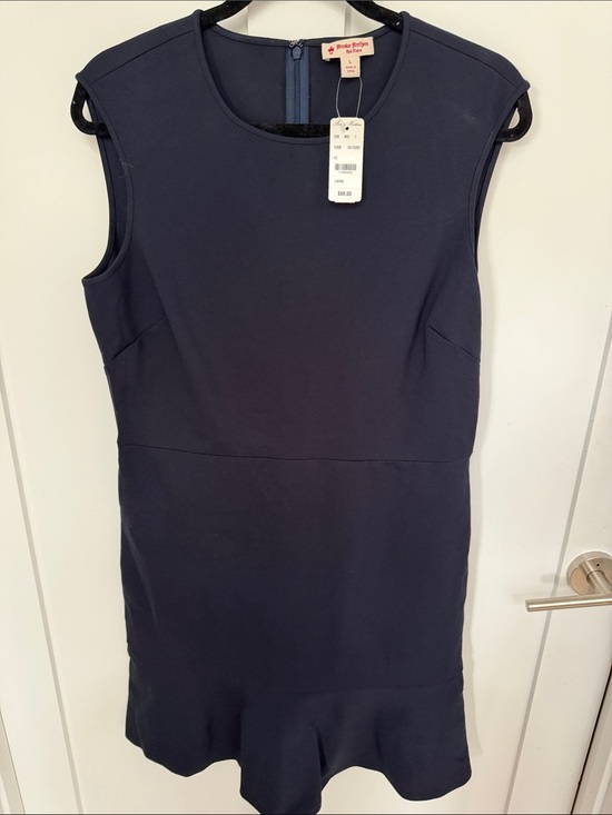 Brooks Brothers Dresses & Skirts - Brooks Brothers Navy Cap-Sleeve Midi Sheath Dress